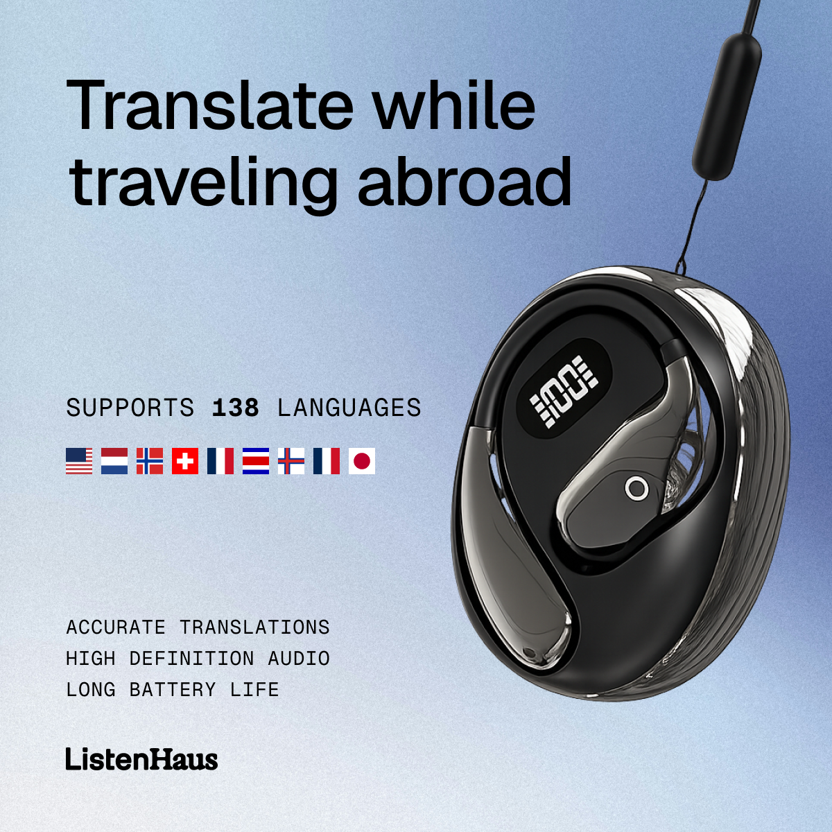 Smart AI Translation Bluetooth Headset